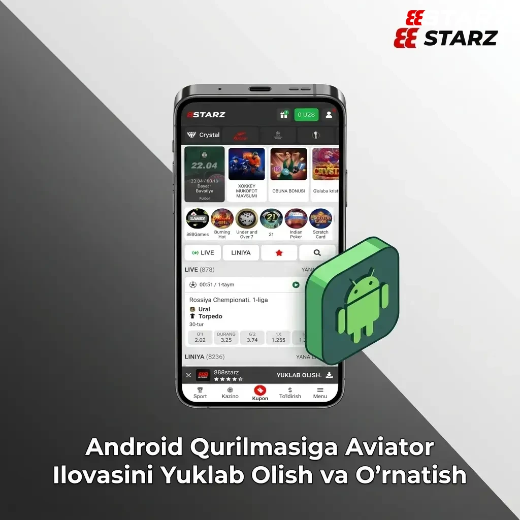 888starz Android ilovasi APK yuklab olish va Aviator o'yinini o'rnatish qadamlari