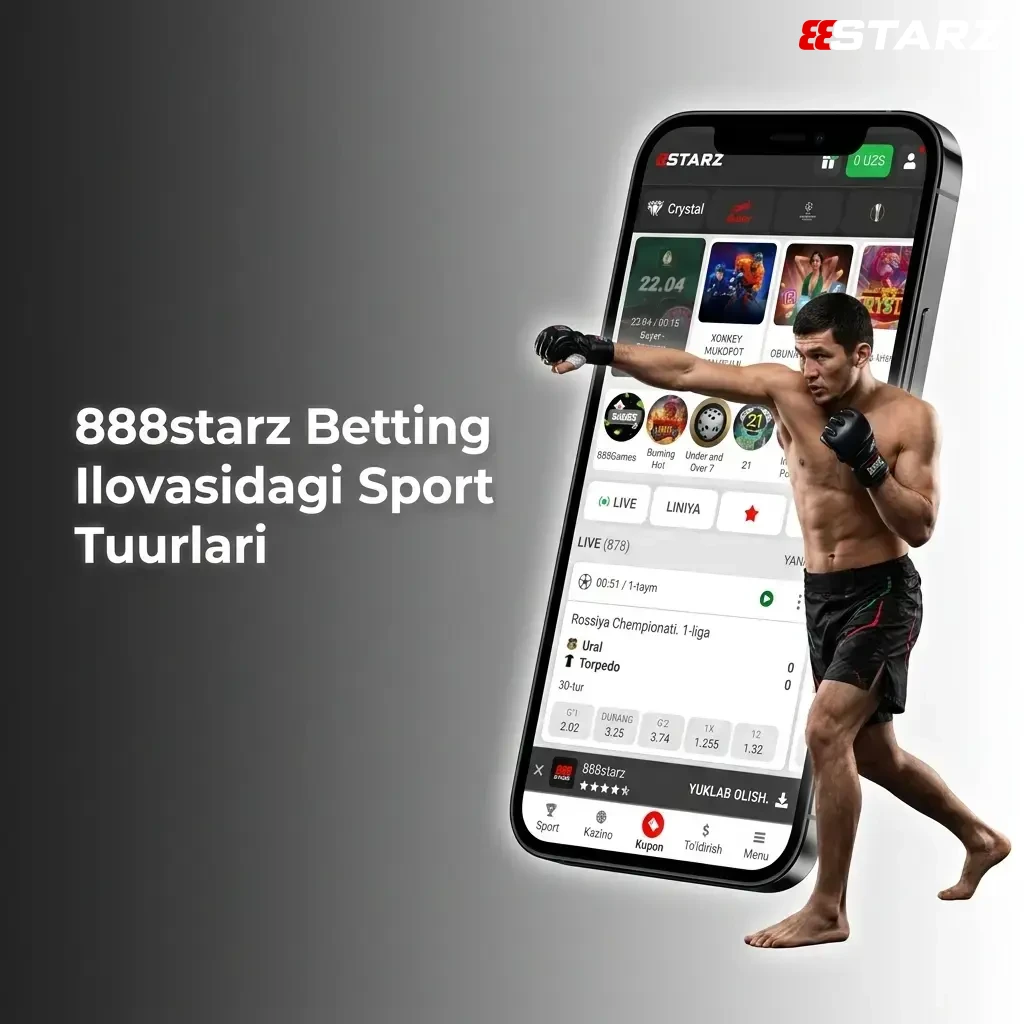 888starz ilovasida futbol, basketbol, tennis, eSport va boshqa sport turlari bo'yicha stavka qo'yish