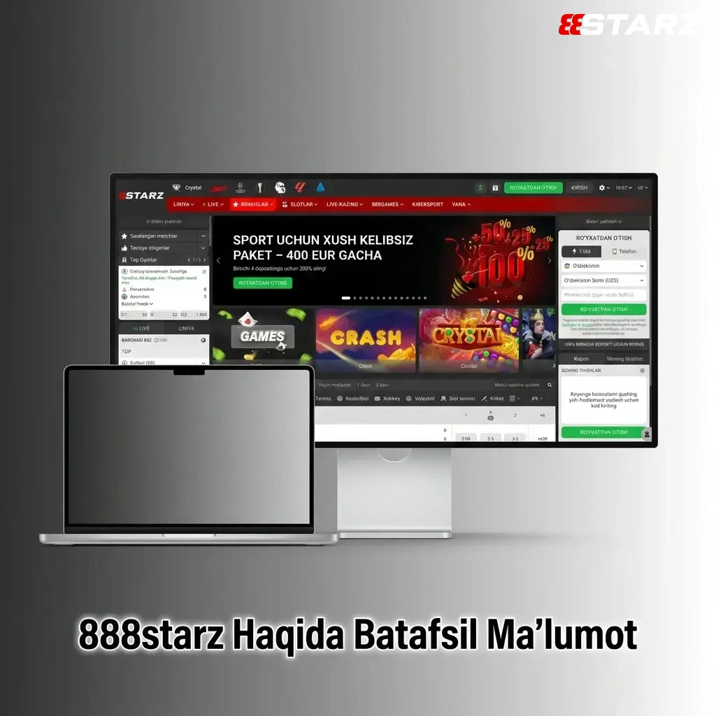 888starz O'zbekiston platformasi: sport stavkalari, kazino o'yinlari, SSL xavfsizlik va mobil ilova afzalliklari