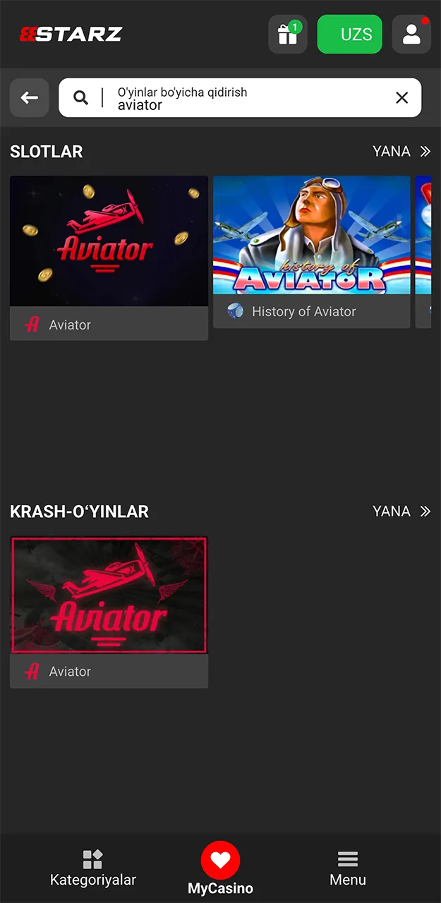888starz saytida Aviator o'ynashni boshlash uchun qidiruv funksiyasidan foydalaning.